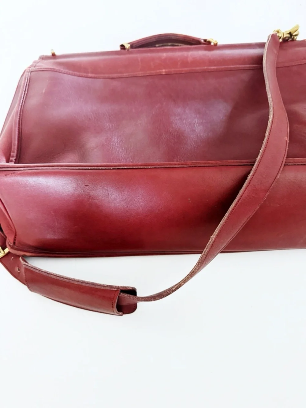 Vtg Coach Classic Flap Briefcase Style 1512-323 (US late 80s/early 90s) Mahogany